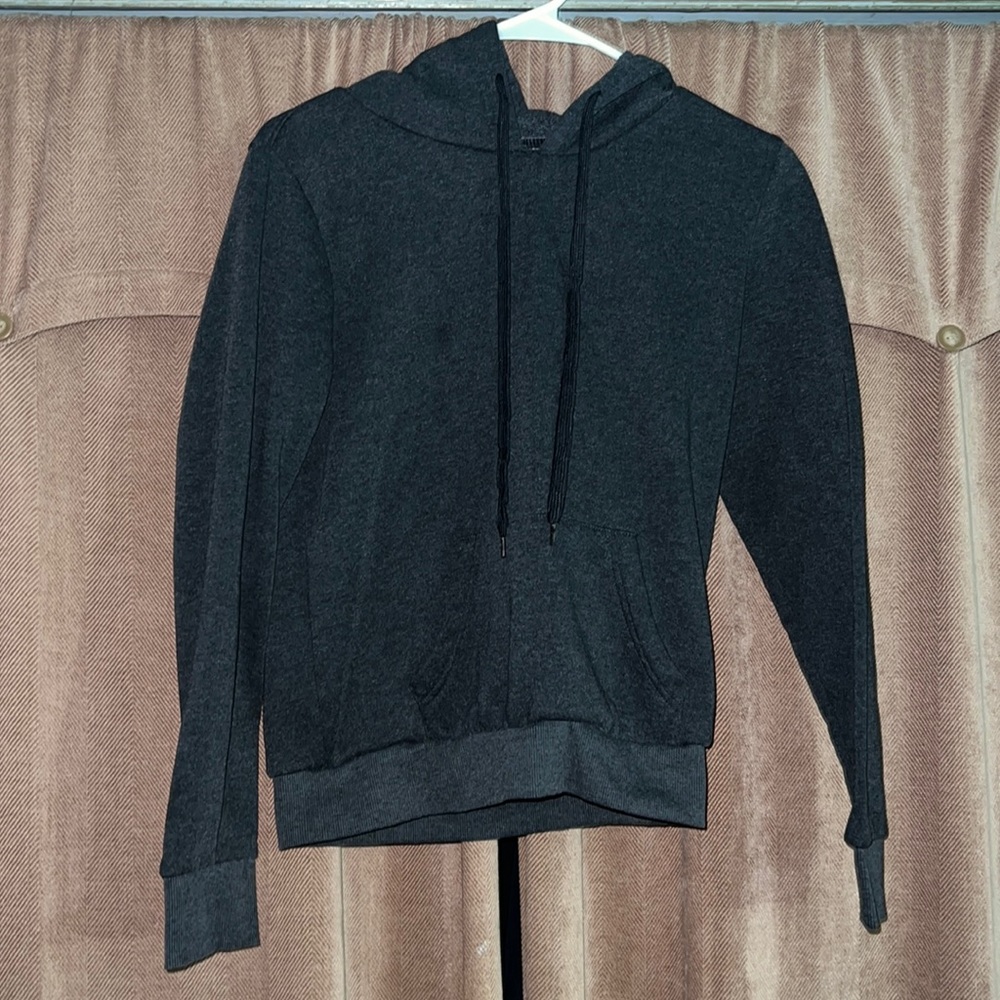 Grey hoodie sweatshirt